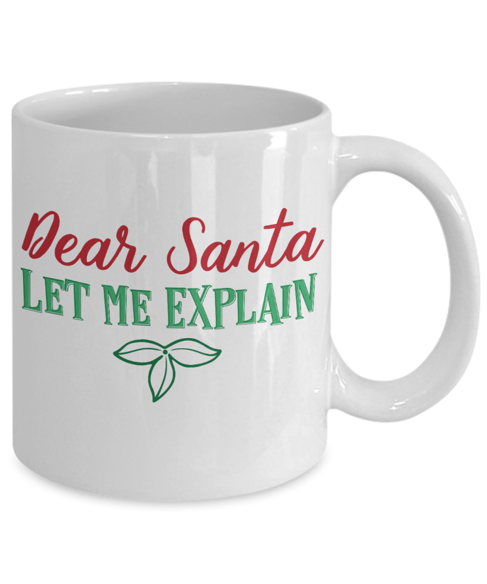 Rumbles the cloud and santa's greatest gift - Dear Santa, Let me Explain - Funny Santa Gift Mugs, Christmas Gifts for family Ceramic Cup White, Funny Mugs Gift Ideas 11 Oz