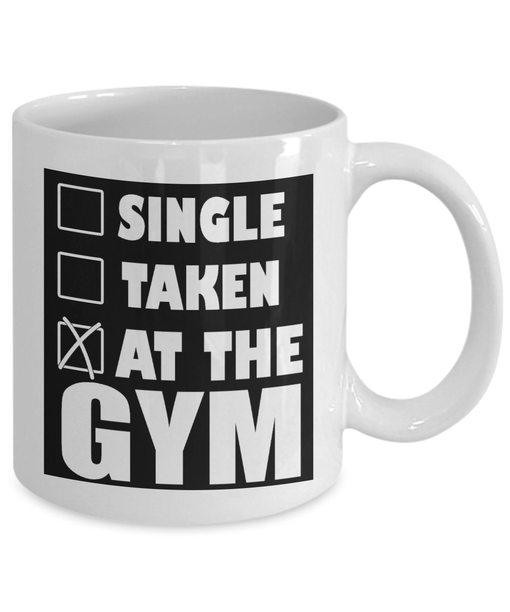 Workout Freak Gift Coffee Mug, Bodybuilding Obsession, At The Gym - White Porcelain Coffee Mug 11 oz For Bodybuilder, Weight Lifter, Fitness Freak, For Him, Dad