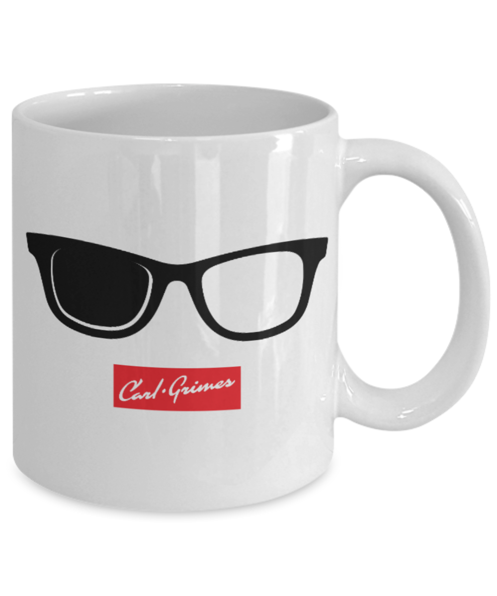 Plants vs zombies gift box mugs , Carl Grimes - White Coffee Mug Porcelain Tea Cup 11 oz - Great Gift