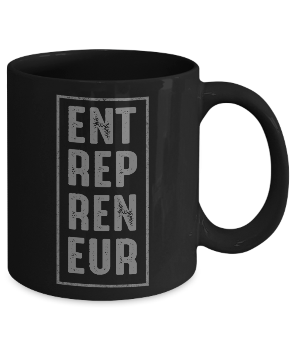 World's Best Boss Coffee Mug,Entrepreneur-Black Porcelain Coffee Mug 11 oz For Businessman,Entrepreneur, Boss, CEO