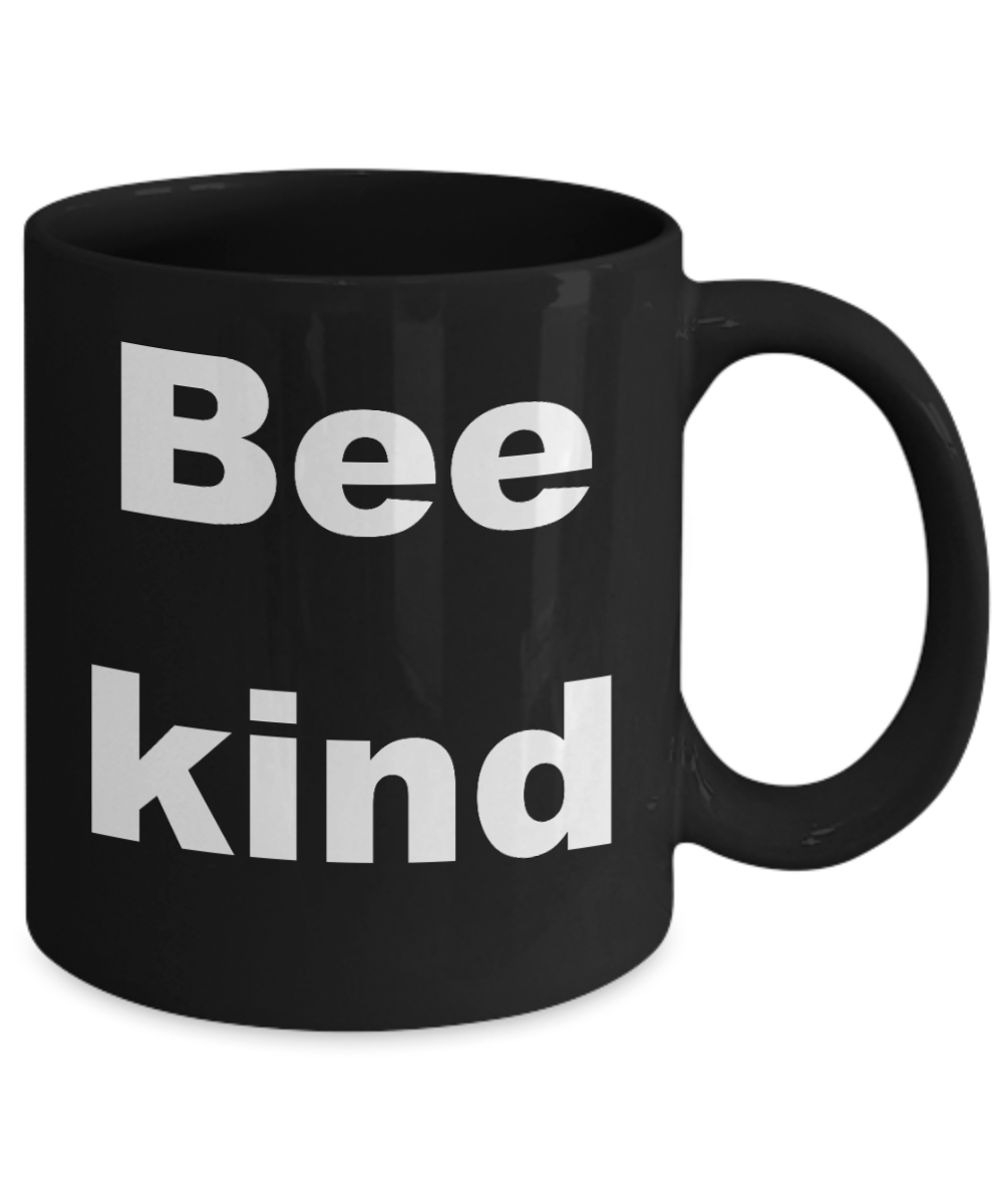 Beekeeper Gift Coffee mug, Bee Kind - Black Coffee Mug 11 oz
