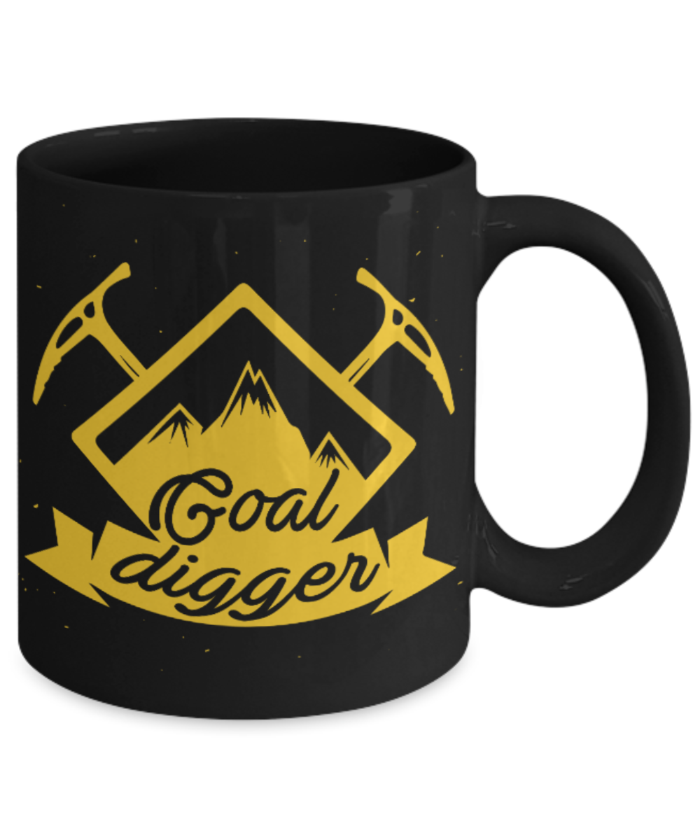 Fashion/Trends Lovers mugs , Coal Digger - Black Coffee Mug Porcelain Tea Cup 11 oz - Great Gift