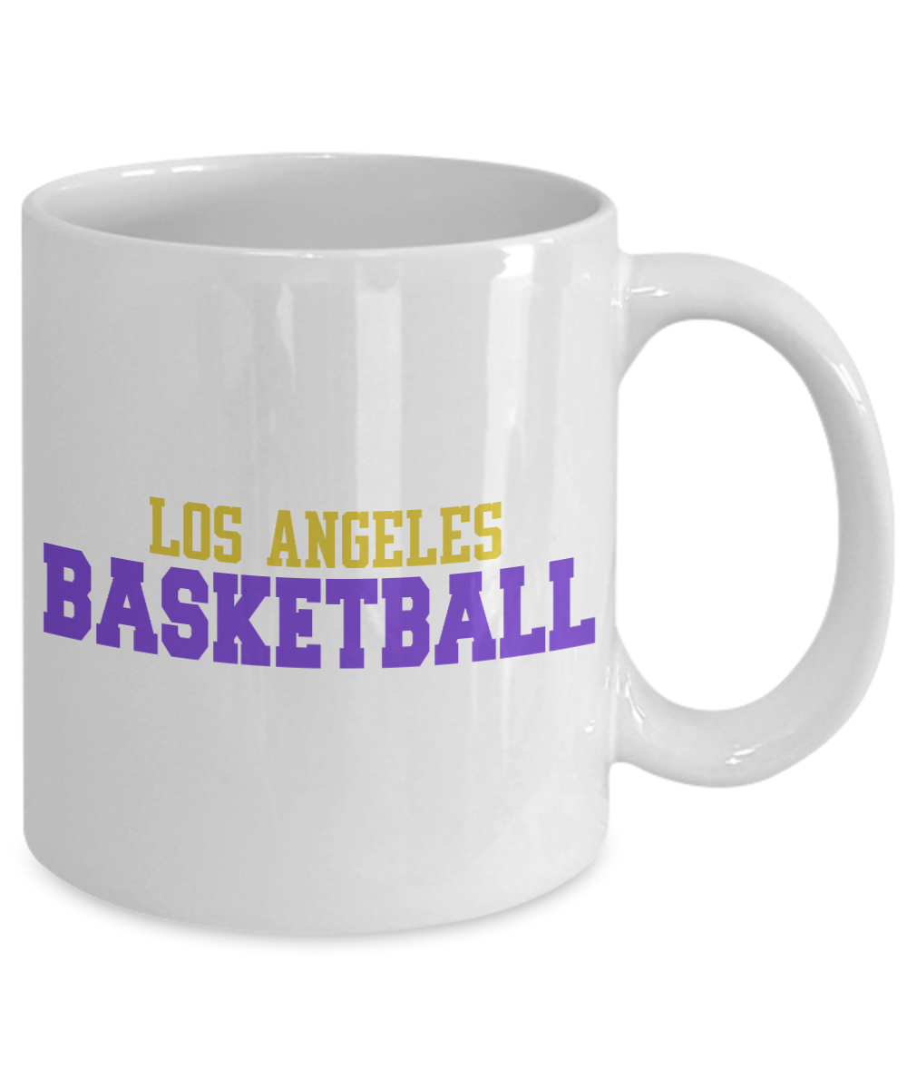 Basketball Player Coffee Mug, Los Angeles Basketball- White Porcelain Coffee Mug 11 Oz Funny Quotes Coffee Mug