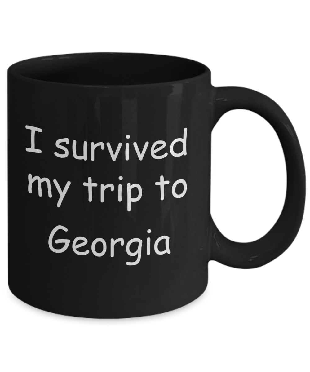 Patriotic coffee mugs , I survived my trip to Georgia - Stainless Steel Travel Mug 14 oz Gift