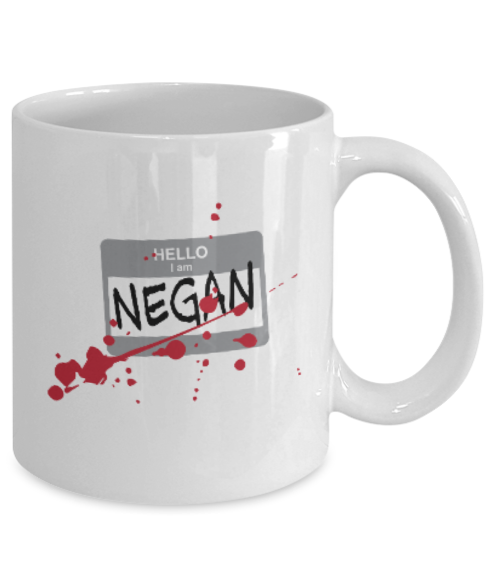 Plants vs zombies gift box mugs , Hello I'm Negan - White Coffee Mug Porcelain Tea Cup 11 oz - Great Gift
