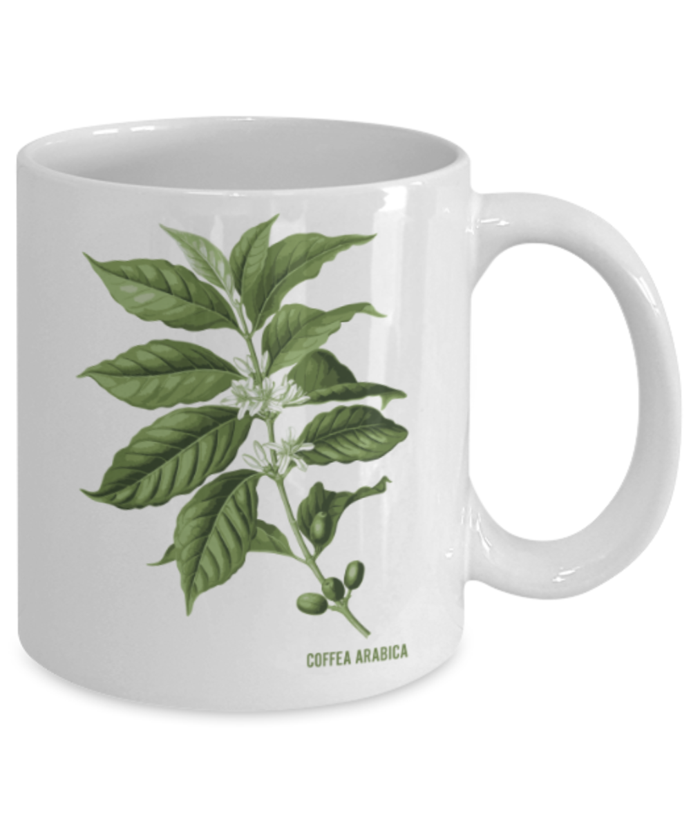 Beer Food Lovers mugs , Coffee Arabica - White Coffee Mug Porcelain Tea Cup 11 oz - Great Gift