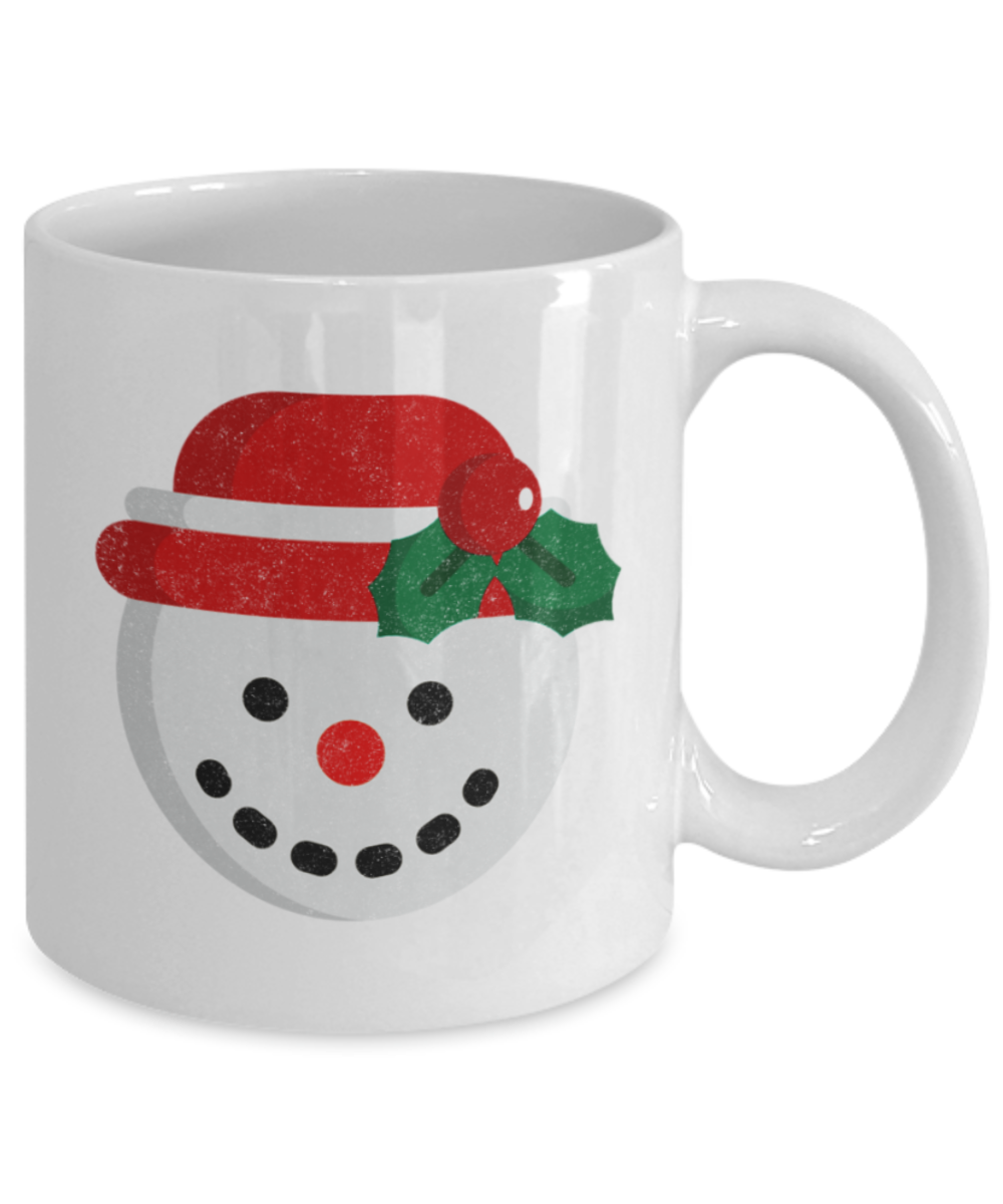 Christmas gift ideas, Snowman - Funny White Porcelain Coffee Mug Cute Ceramic Cup 11 oz