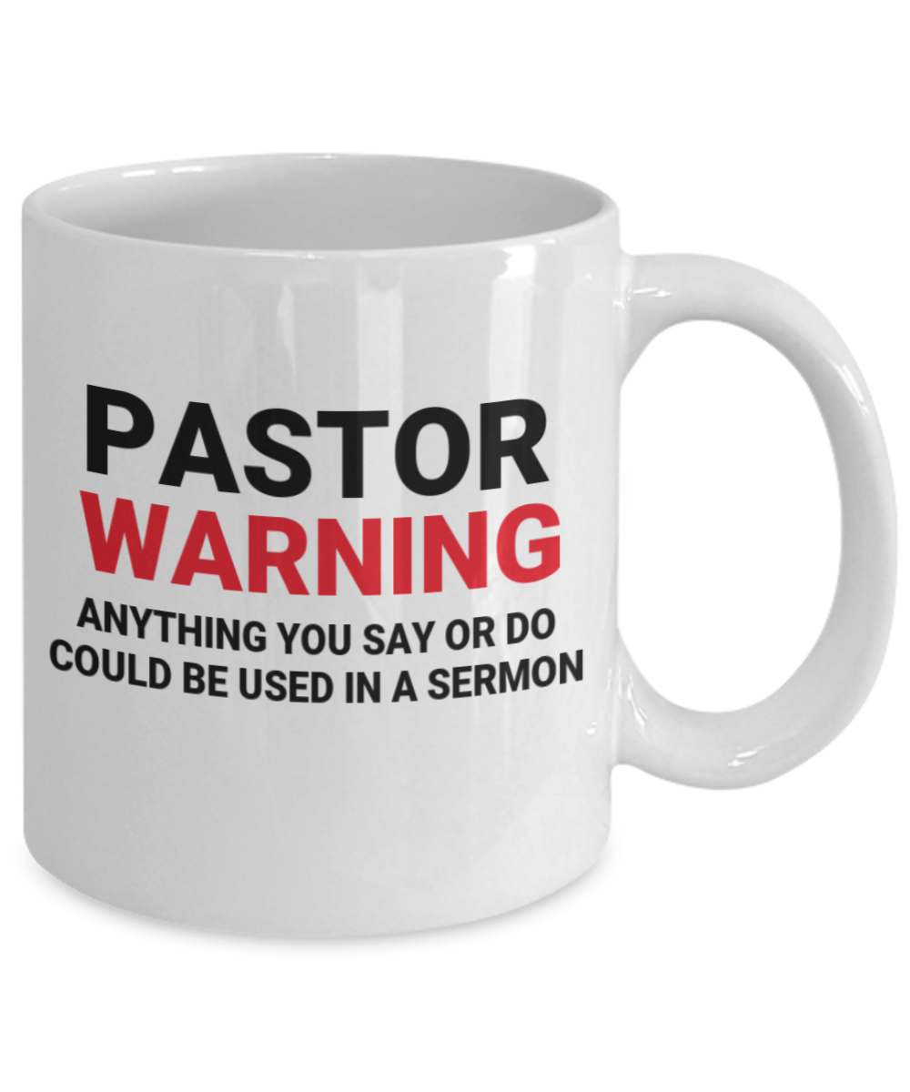Pastor Gift Coffee Mug, Pastor Appreciation Gift Mug, Pastor Birthday Mug, Funny Pastor Mug-White Ceramic Coffee Mug 11 oz