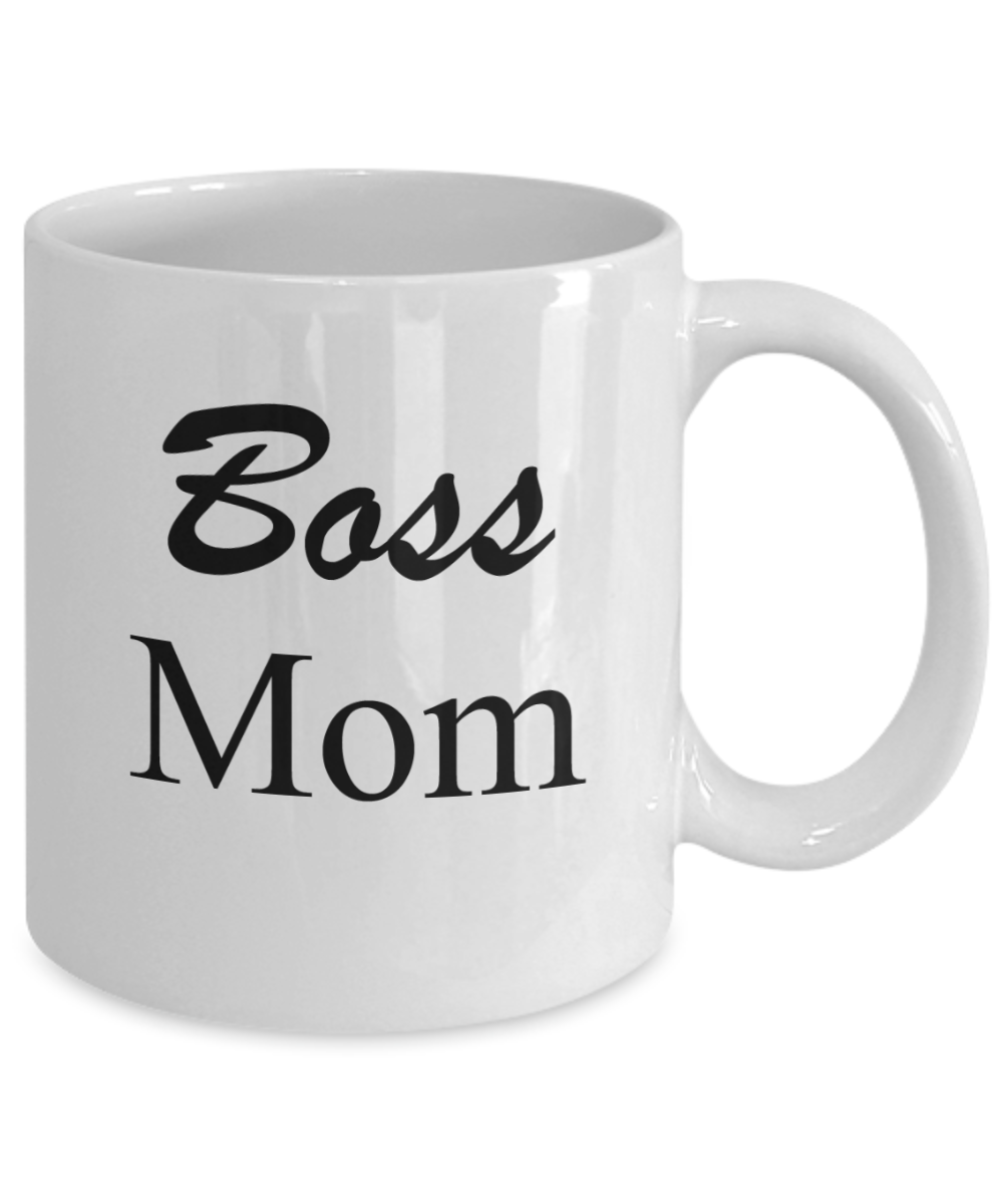 Tired as a mother mug - Boss Mom - White Porcelain Coffee Mug Cute Ceramic Cup 11 oz