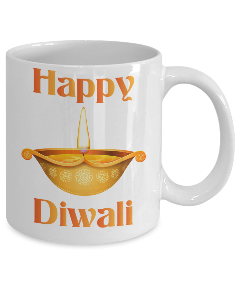 Diwali mugs - Happy Diwali - White Coffee Mug Tea Cup 11 oz Gift