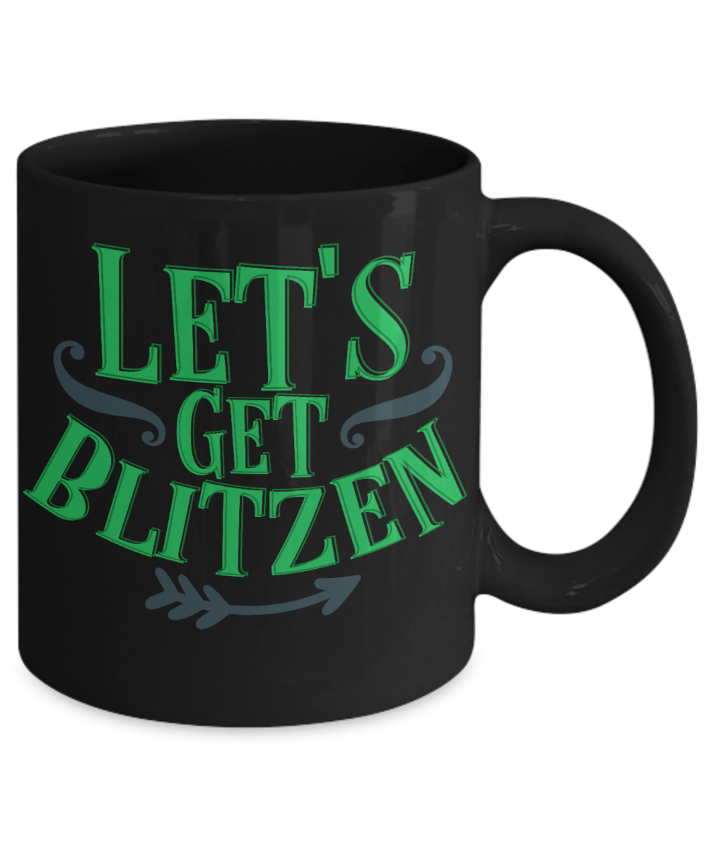 Knightmare before christmas mug - Let's Get Blitzen - Funny Christmas Gifts Mugs, Christmas Gifts for family Ceramic Cup Black, Funny Mugs Gift Ideas 11 Oz