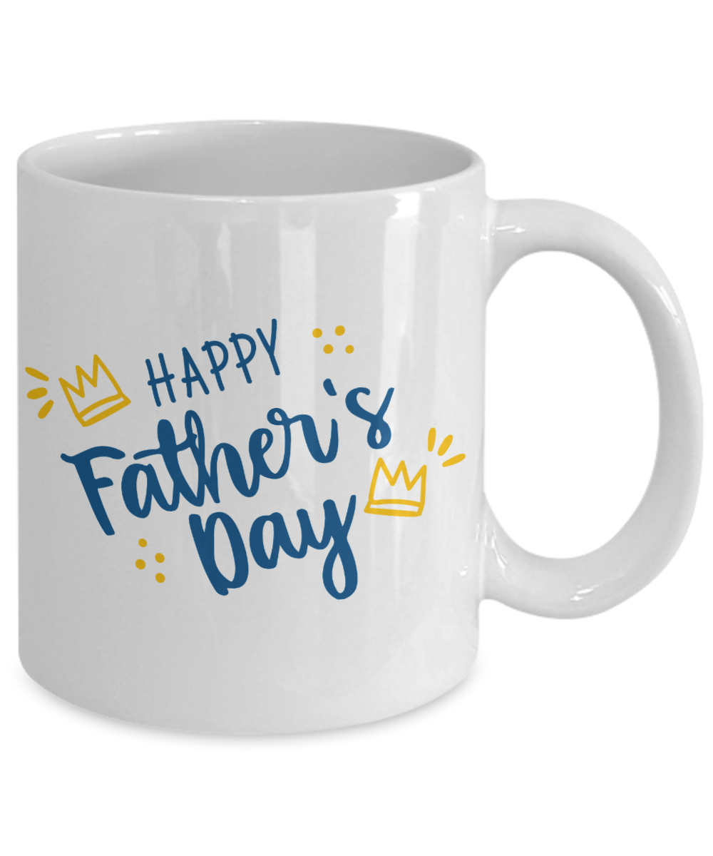 Best Ever Dad Coffee Mug, Happy Fathers Day-White Porcelain Coffee Mug 11 oz For Dad, Papa, Daddy, Fathers Day, Birthday