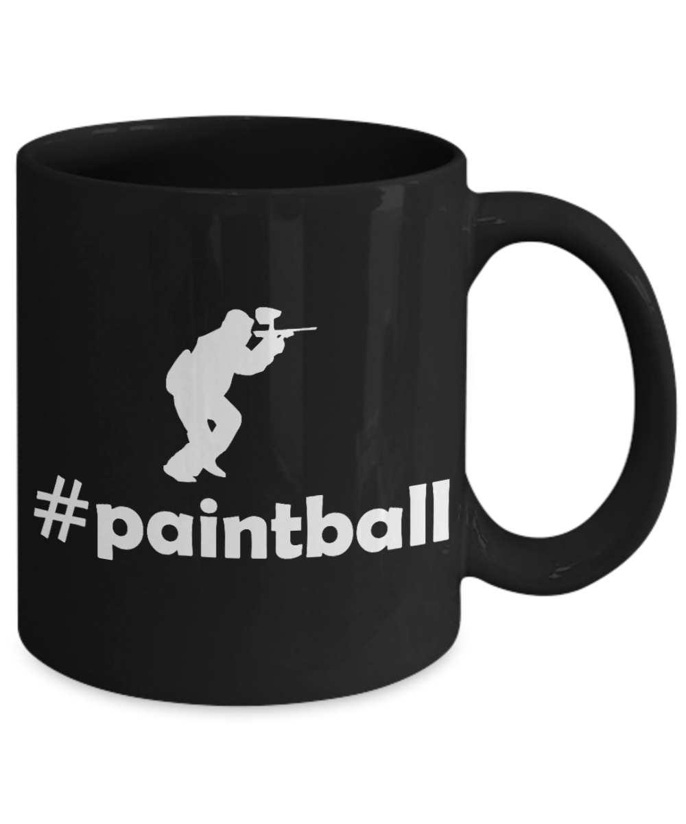 Paintballing Is How I Relax, # Paintball-Black Porcelain Coffee Mug 11 oz For Paintball Player, Paintball Lover, Father, Brother, Sister, Christmas Gift