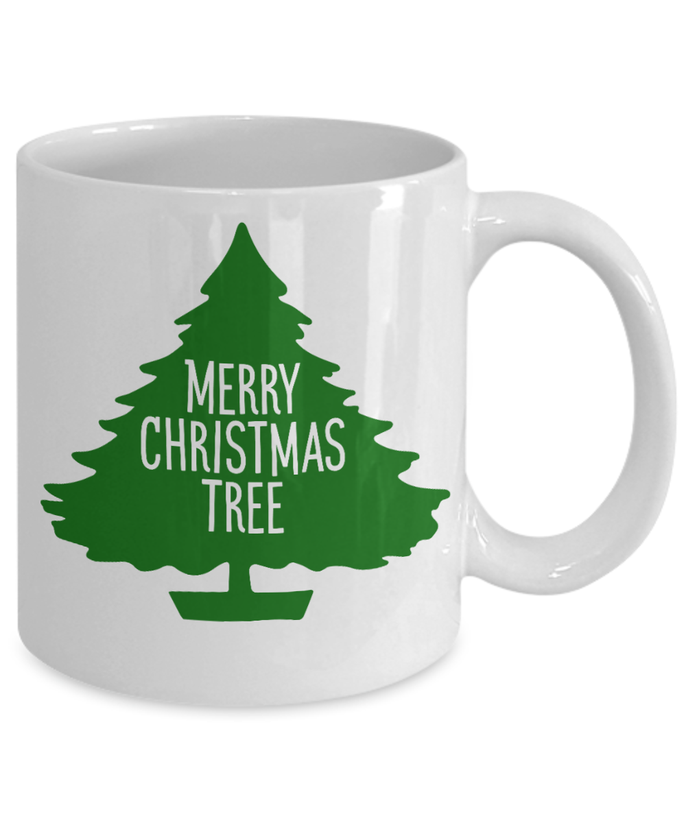 Knightmare before christmas mug - Merry Christmas Tree - Funny Christmas Gift Mugs, Christmas Gifts for family Ceramic Cup White, Funny Mugs Gift Ideas 11 Oz