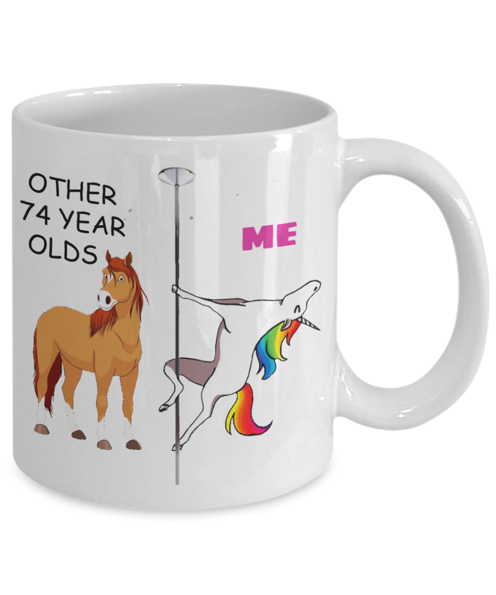 Unicorn Birthday gift 74th Birthday Gift for Women - Other 74 Year Olds Me Unicorn Coffee Mug - Funny White Porcelain Coffee 11 oz for Grandma, Mom, Sister, Best Friend, Women, Her - Born In 1946