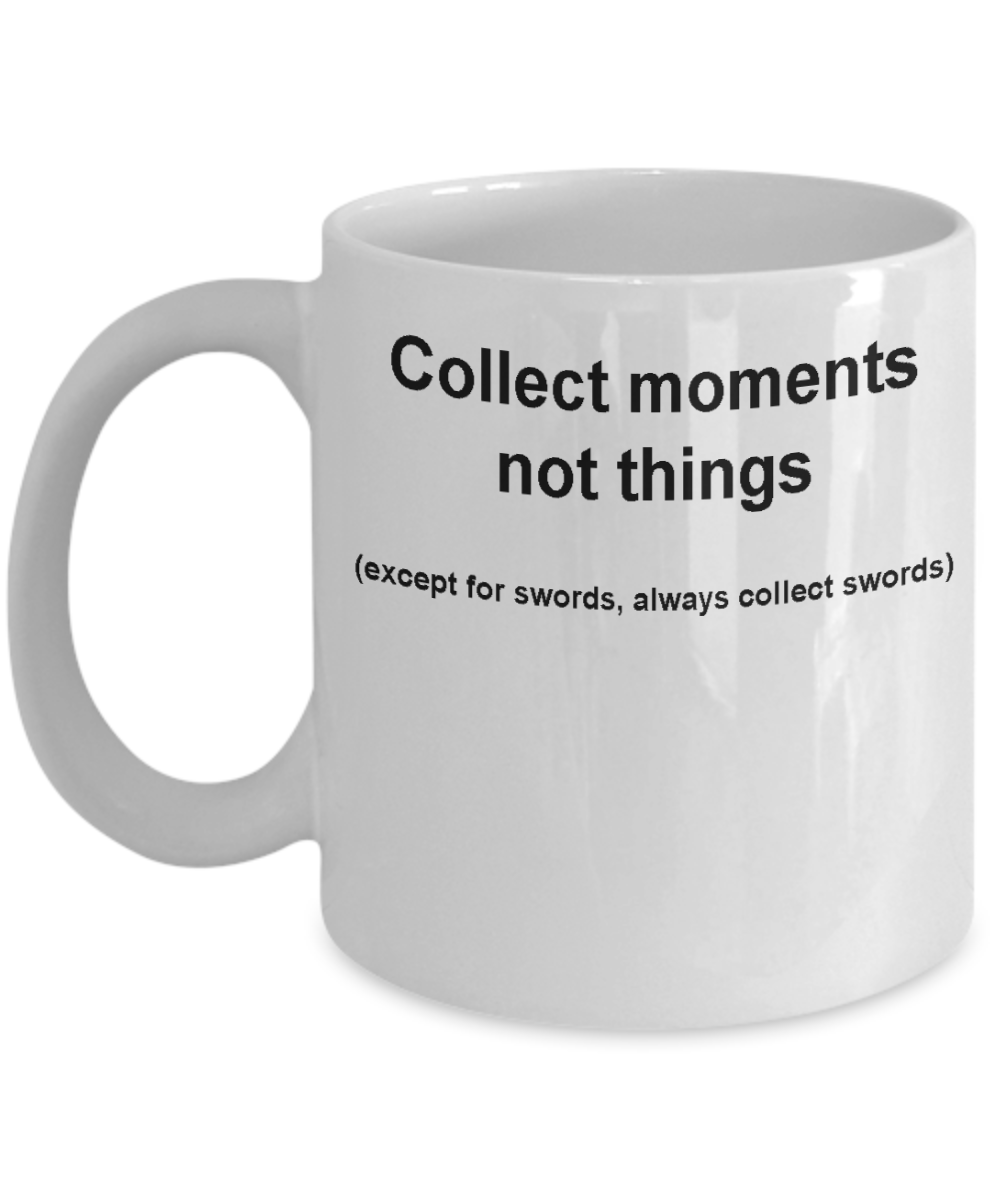 Sword Collectors Coffee Cup -Funny Christmas Gifts - Porcelain Coffee Mug Cute Cool Ceramic Cup Black, Best Office Tea Mug & Birthday Gag Gifts 11 oz