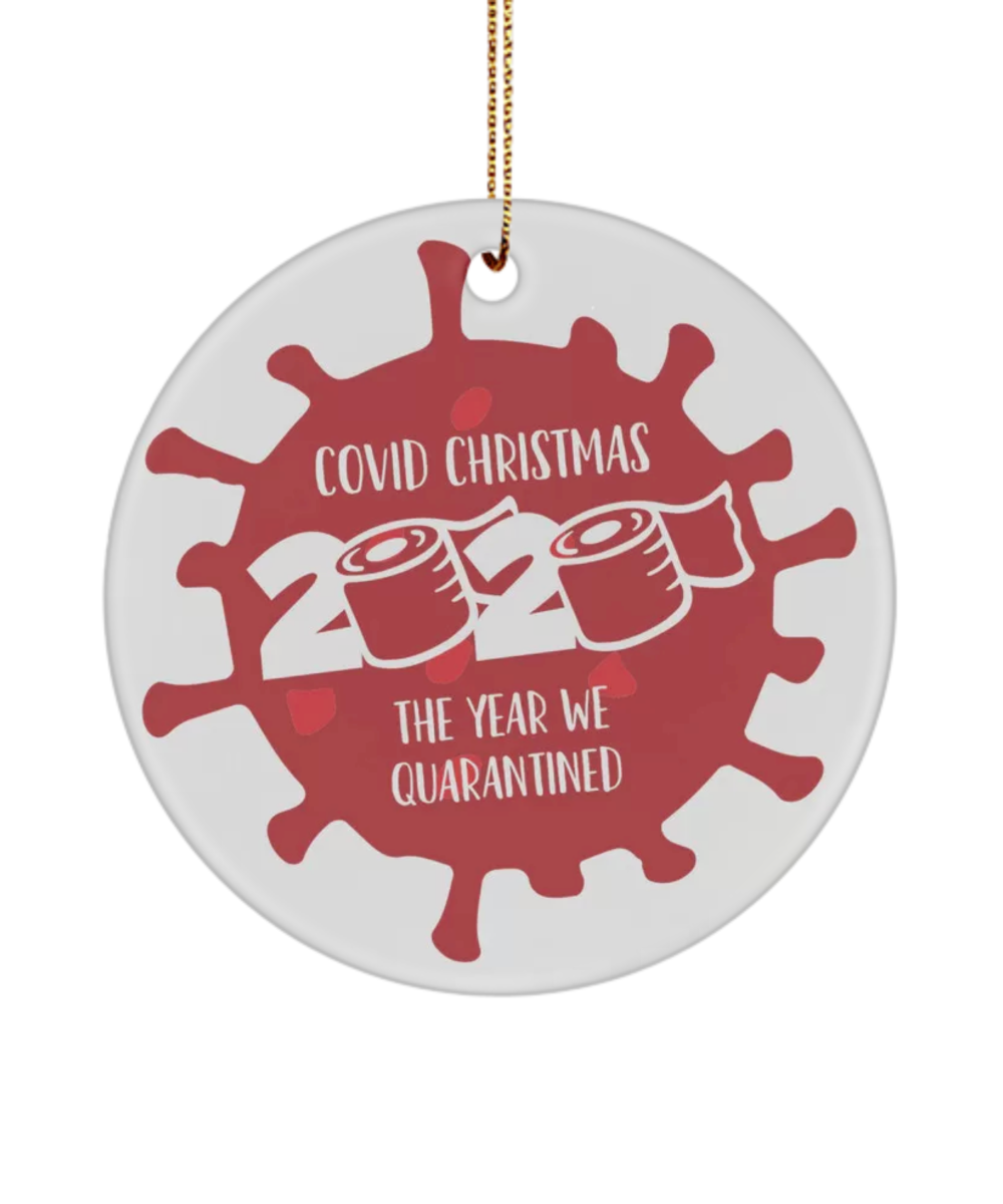 Covid Christmas Ornament The Year We Quarantined, Our First Pandemic Christmas Ornament 2020, Quarantine 2020, Virus Ornament 2020, Our First Pandemic Ornament 2020