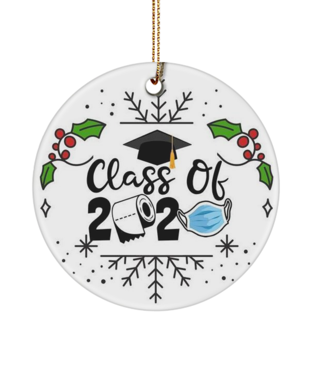 Class Of 2020 Ornament, Quarantine Christmas Ornament ,Graduation Ornament, Student Teacher, School Quarantine, Virtual Learning, 2020 Ornament