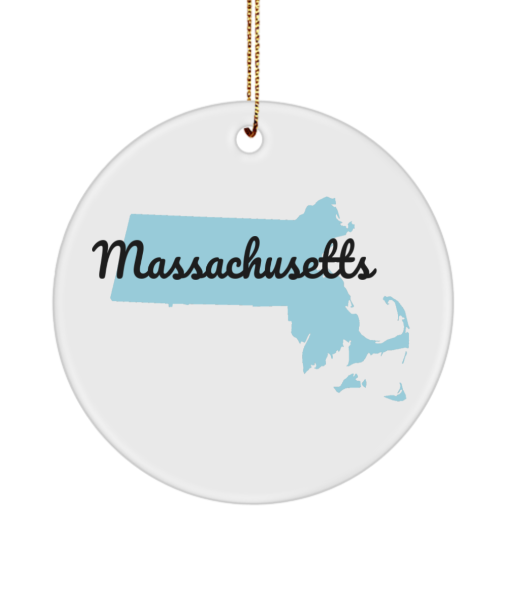 Massachusetts Ornament, Personalized Massachusetts Ornament,Massachusetts Christmas Ornament, Massachusetts State, 2020 Ornament, Keepsake Ornament