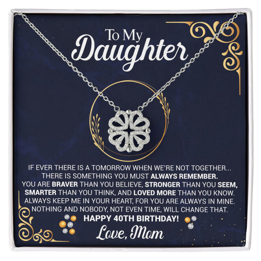 40th Birthday Daughter Gift Necklace, Gift From Mom, Magnetic Heart Necklace  For 40th Birthday Daughter Girl, Gift for 40th Year Old