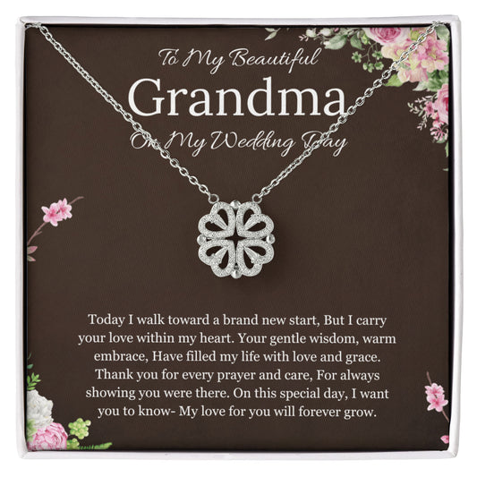 Grandmother of the Bride Gift to Grandma Wedding Gift for Grandma of the Bride Grandmother Wedding Necklace Magnetic Heart Jewelry