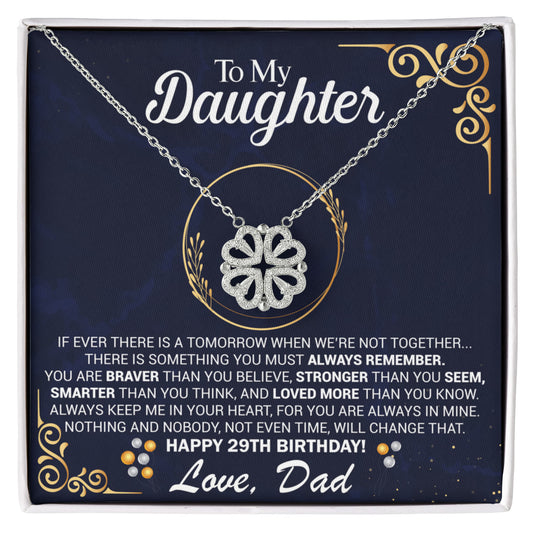 29th Birthday Daughter Gift Necklace, Gift From Dad, Magnetic Heart Jewelry For 29th Birthday Girl, Gift for 29th Year Old Daughter