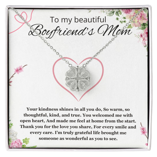 Boyfriends Mom Gift for Boyfriend's Mom, To My Boyfriends Mom Necklace Christmas, Mother's Day Birthday Magnetic Heart Jewelry