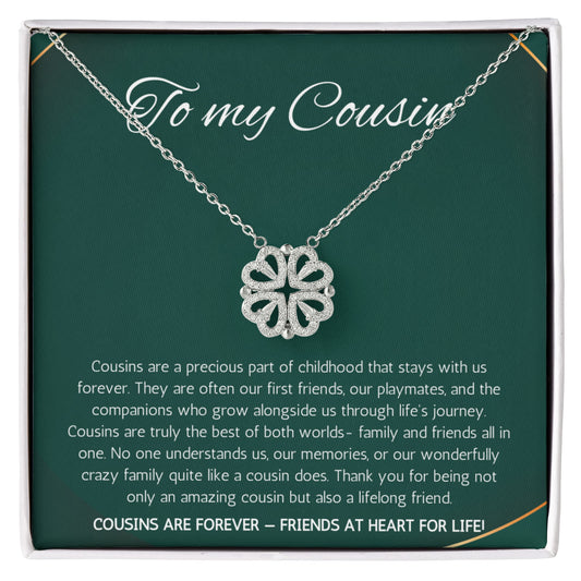 Cousin Gift Necklace, Cousin Best Friend Present, Cousins Christmas, Graduation Birthday, Gift Necklace Magnetic Heart