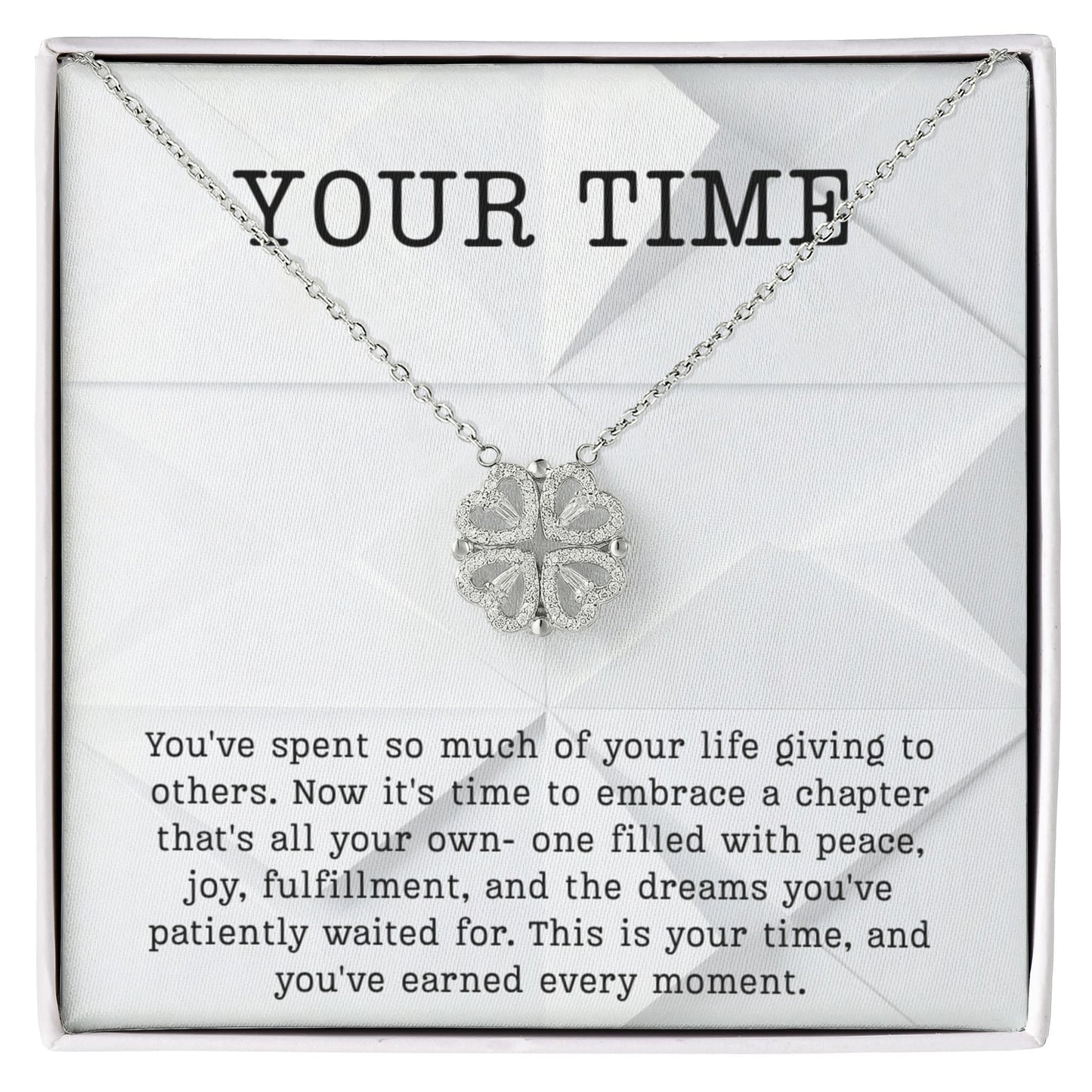 Retirement Gift necklace your time meaningful Gift Retiring celebration Magnetic Heart Jewelry