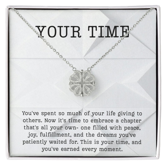 Retirement Gift necklace your time meaningful Gift Retiring celebration Magnetic Heart Jewelry