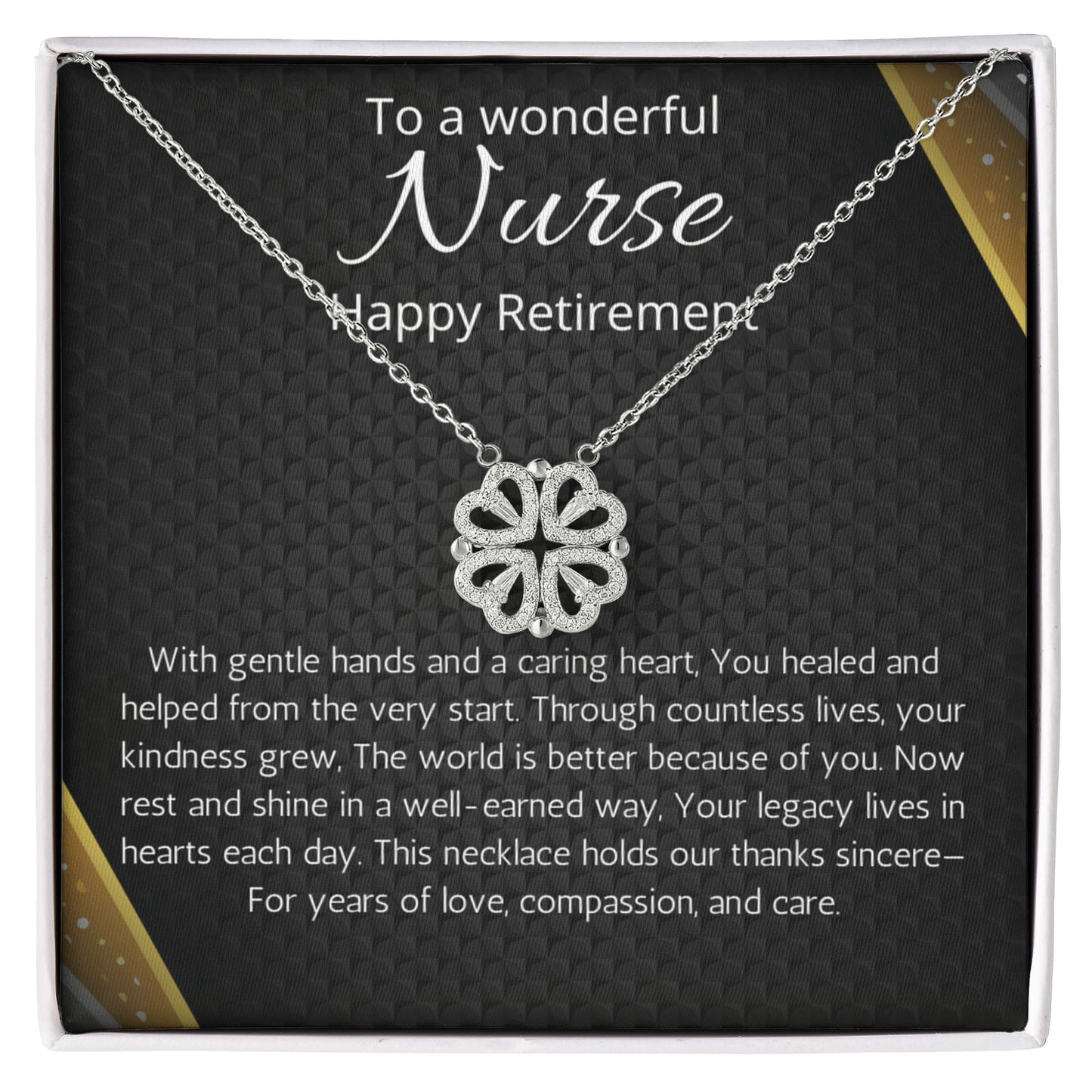 Nurse Retirement Gift Necklace For Women, Retirement Gift for Nurse, RN, Magnetic Hearts  Jewelry Retirement Party Gift for Nurse Coworker