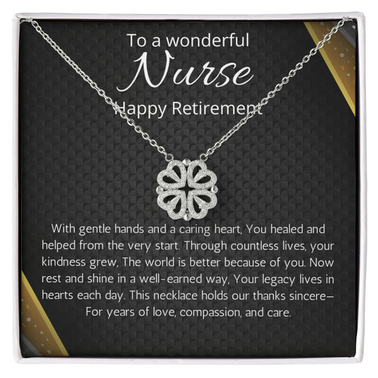 Nurse Retirement Gift Necklace For Women, Retirement Gift for Nurse, RN, Magnetic Hearts  Jewelry Retirement Party Gift for Nurse Coworker