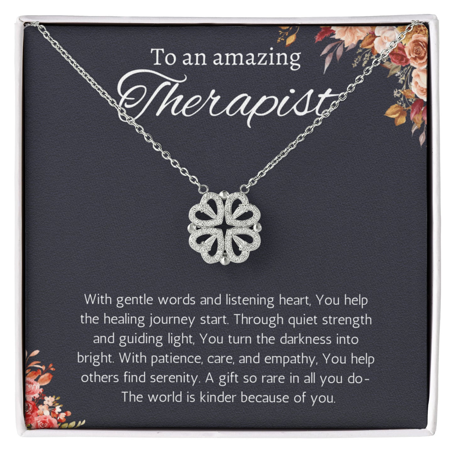 Therapist Gift Necklace Magnetic Heart jewelry for Mental Health Physical Speech EVO Child Massage Therapist Psychologist Appreciation