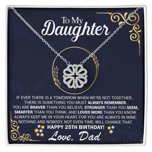 25th Birthday Daughter Gift Necklace, Gift From Dad, Magnetic Heart Jewelry For 25th Birthday teen Girl, Gift for 25th Year Old Daughter