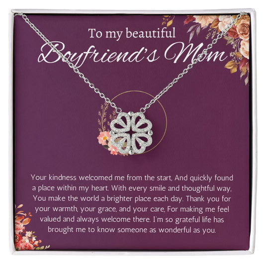 Boyfriends Mom Gift Necklace, Gift for Boyfriends mom From Girlfriend Jewelry Magnetic Heart Present