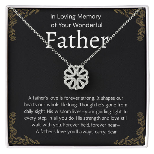 Loss Of Father Gift Necklace, Dad Memorial  Dad Condolence , Grief , Father Remembrance Necklace to Daughter Magnetic Heart