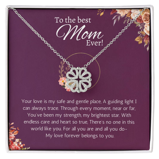 Best Mom Ever Gift for Mom from Daughter or Son Magnetic Heart Necklace for Mother's Day, Birthday, Holidays. thank you & Appreciation