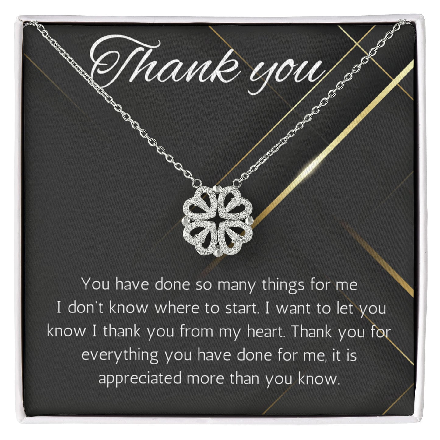 Thank you necklace thank you gift appreciation gift gratitude gift thank you jewelry Magnetic Heart necklace, gift for teacher nurse