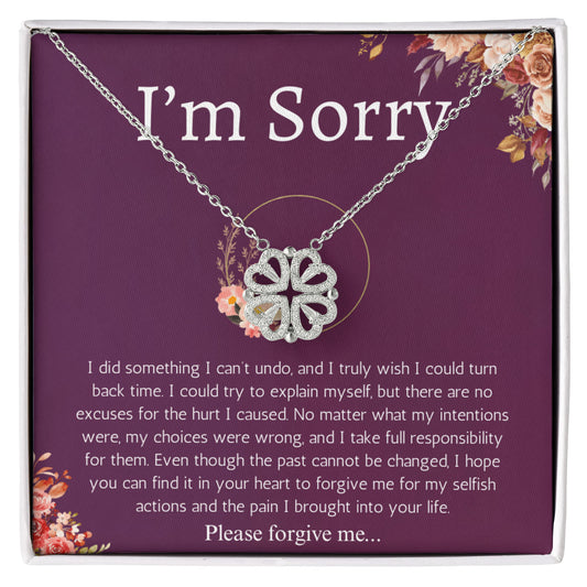 I'm Sorry Gift Apology Gift For Her Magnetic Heart Necklace Please Forgive me Gift Wife, Girlfriend, Friend, Forgiveness Jewelry