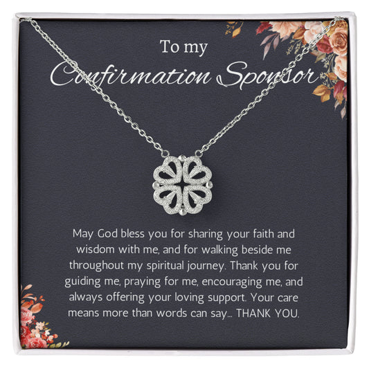 Confirmation Sponsor Gift for Women, Catholic Sponsor Gifts Thank you Gift Sponsor Confirmation Magnetic Herat Jewelry Necklace
