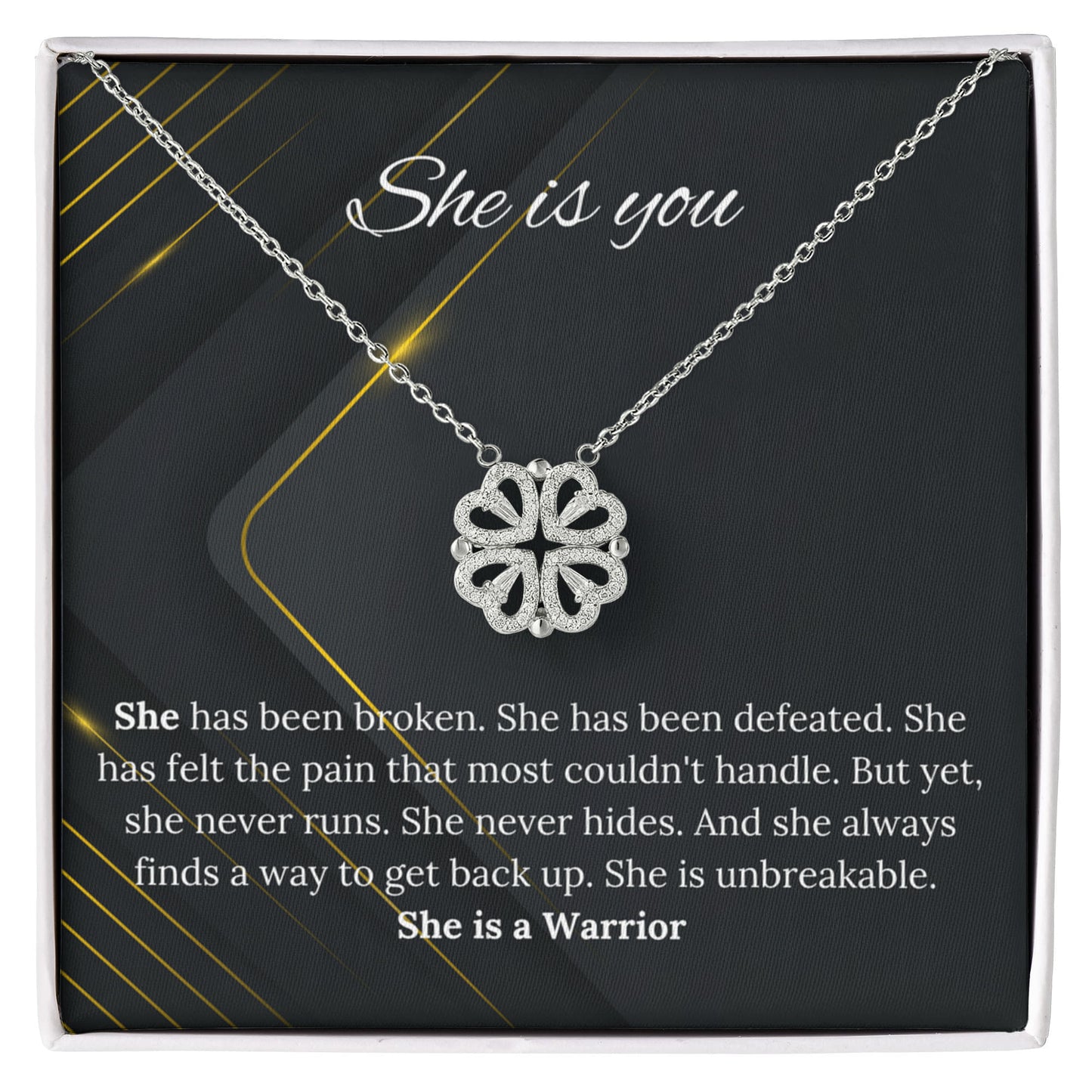 Cancer survivor gift necklace, inspirational motivational Present for cancer patients, breast cancer jewelry