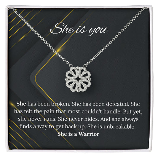 Cancer survivor gift necklace, inspirational motivational Present for cancer patients, breast cancer jewelry