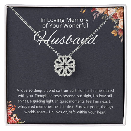 Loss of Husband Memorial Gift Necklace, Husband in Memory of Husband Sorry for your Loss of Spouse  Condolence Gift Magnetic Heart