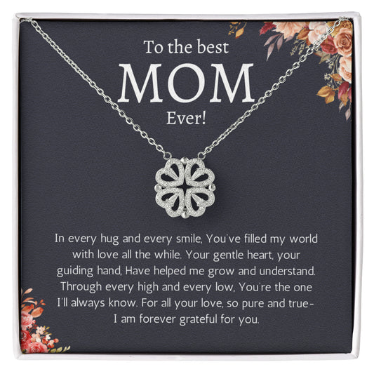 Best Mom Ever Gift for Mom from Daughter or Son Magnetic Heart Necklace for Mother's Day, Birthday, Holidays