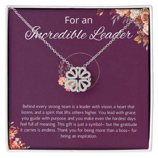 Boss Lady Jewelry, Company Head Necklace, Office Co worker, Executive, Chief, Manager Magnetic Heart Pendant