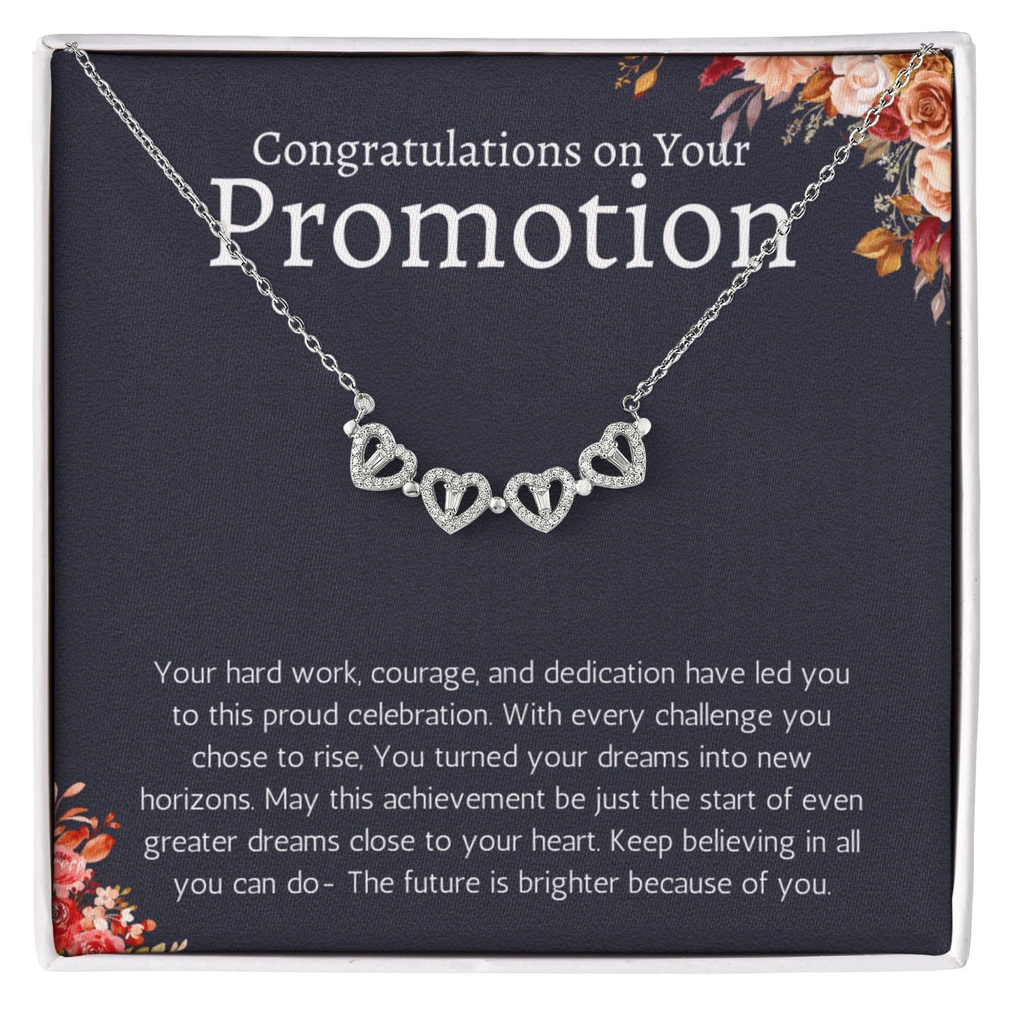 Job Promotion Gifts Necklace for Women Congratulations Gift for Coworker, Boss, Friend or Family Magnetic Love Jewelry