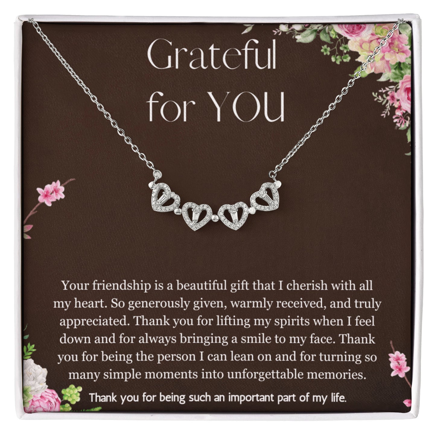 Appreciation Gift Thank you Gift for Friend,  Best Friend Gift, Gratitude Gift, Best Friend Necklace Magnetic Hearts Jewelry