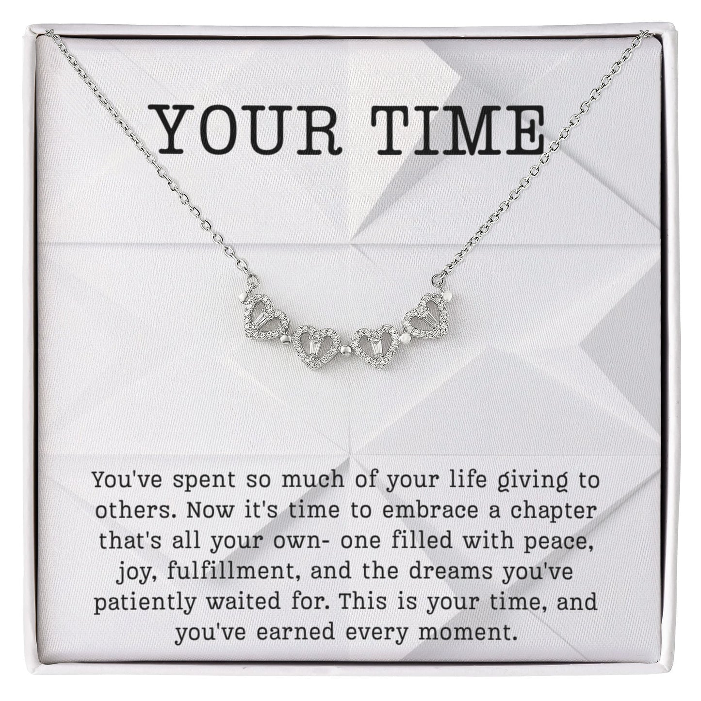 Retirement Gift necklace your time meaningful Gift Retiring celebration Magnetic Heart Jewelry