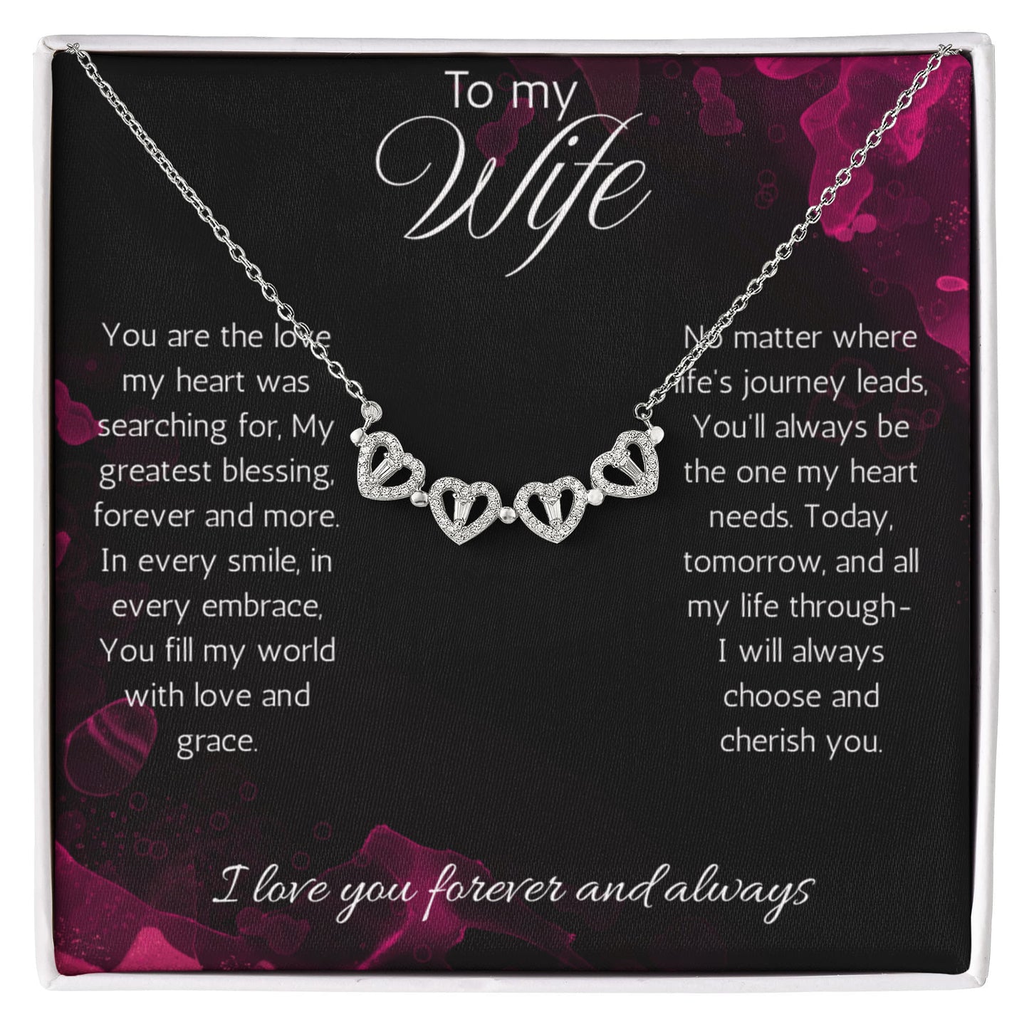Wife Gift Necklace, Anniversary, Birthday, Christmas Gift Necklace For Soulmate, from Husband Magnetic Heart Jewelry