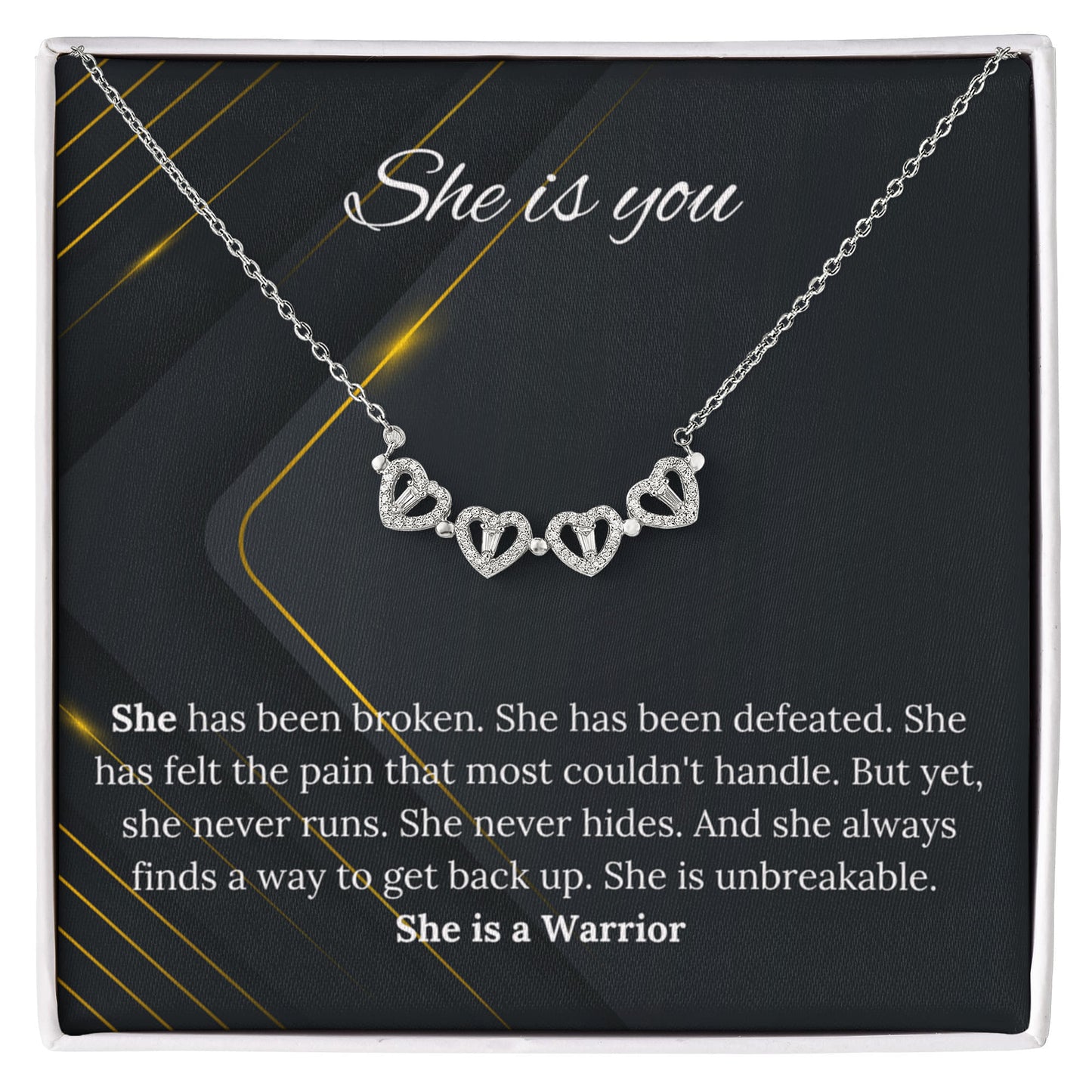 Cancer survivor gift necklace, inspirational motivational Present for cancer patients, breast cancer jewelry